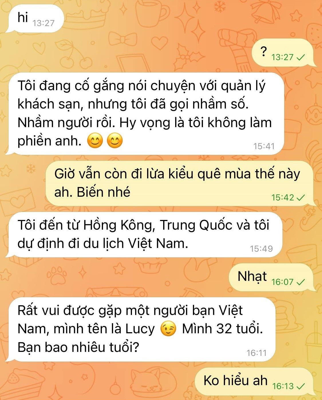 Thông tin cá nhân từ tin nhắn