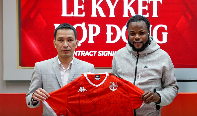 Tiền đạo người Jamaica - Jourdain Ronaldo Fletcher gia nhập CLB Hải Phòng - Ảnh: HPFC Tiền đạo người Jamaica - Jourdain Ronaldo Fletcher gia nhập CLB Hải Phòng