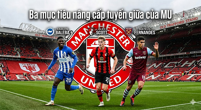 MU nhắm 3 tiền vệ hàng đầu để gia cố tuyến giữa MU nhắm 3 tiền vệ hàng đầu