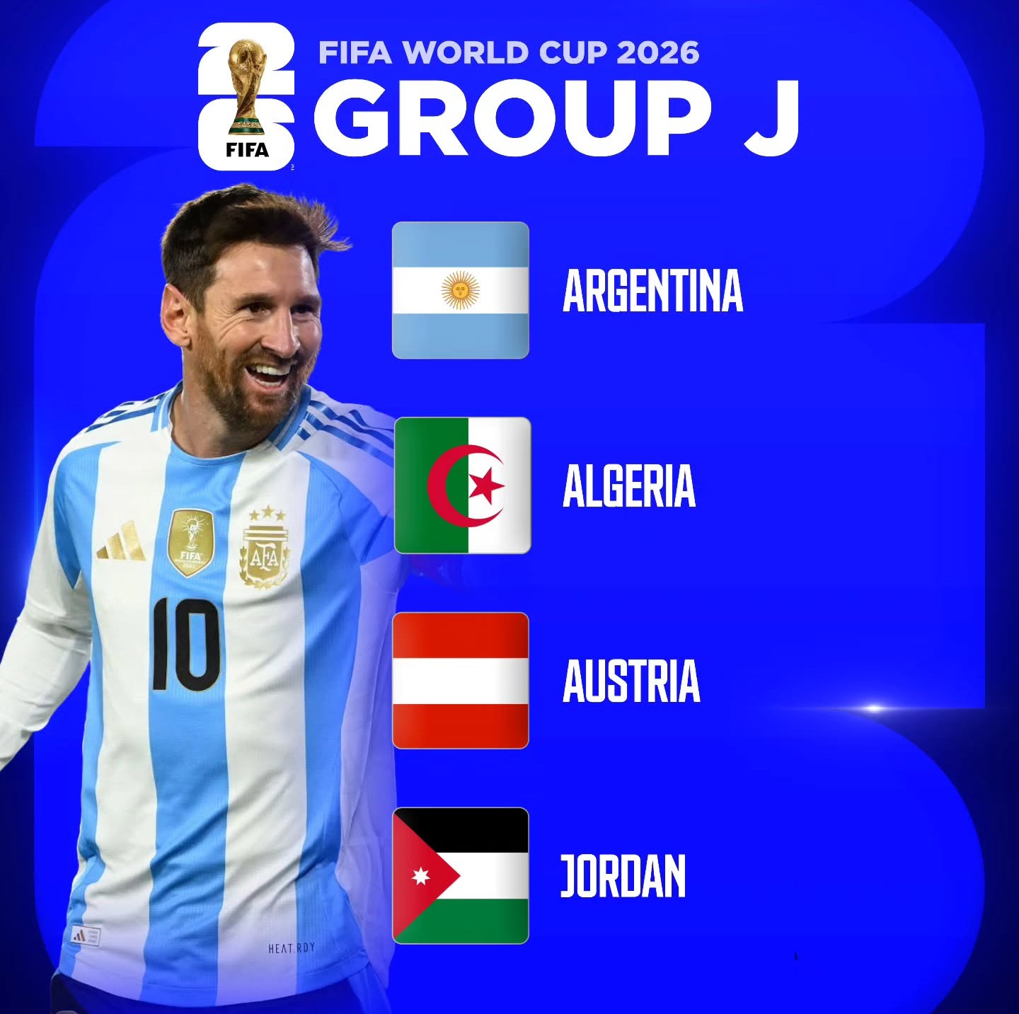 Argentina nhận lá thăm thuận lợi tại World Cup. Đội tuyển Argentina nhận bảng đấu World Cup