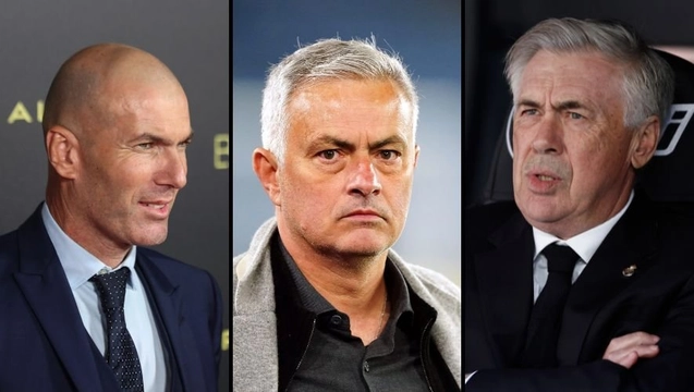 Mourinho chụp hình cùng đội bóng Real Madrid