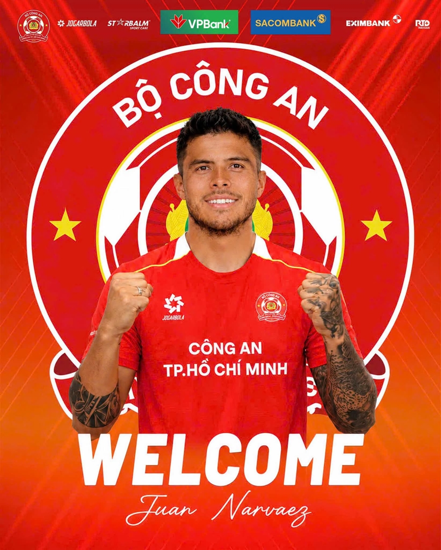CA TP.HCM công bố bản hợp đồng Juanjo Narvaez Juanjo Narvaez khoác áo CA TP.HCM