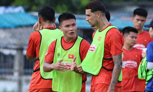 Quang Hải trên sân đấu tại ASEAN Cup 2026